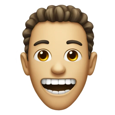 face with scary smile and an elongated jaw sticker