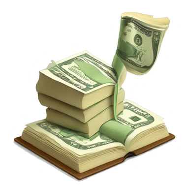 Money reading book sticker