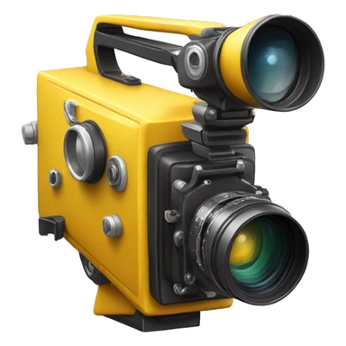 yellow movie camera sticker