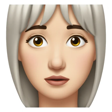 Dakota Johnson with a tear running down her eyes and a sad expression sticker