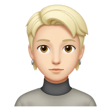 non-binary people face sticker