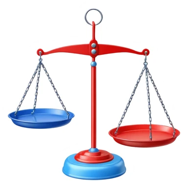 Hanging Balance Scale red blue  sticker