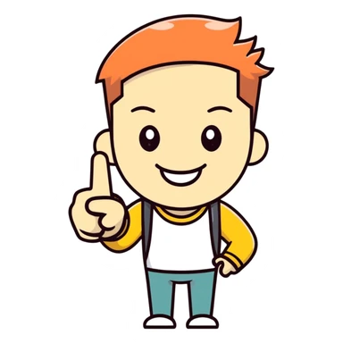 smiling with middle finger sticker