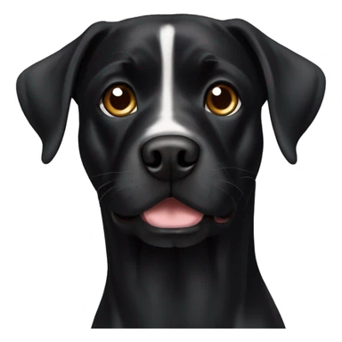 Black Labrador mix with boxer   sticker