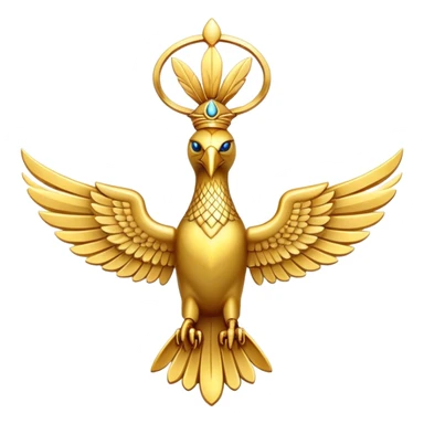 Gold Faravahar emoji   sticker