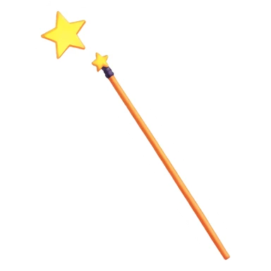 magic wand with glowing tip sticker