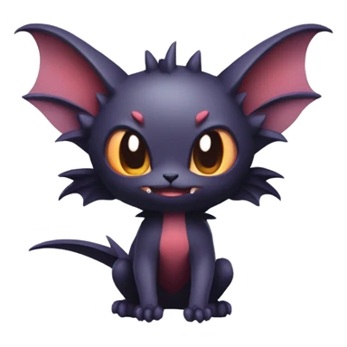  Kawaii Edgy Cool Vampiric Beautiful Noivern-Nargacuga-Litten with big Bat Ears full body sticker