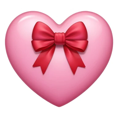 Pink heart with bow  sticker