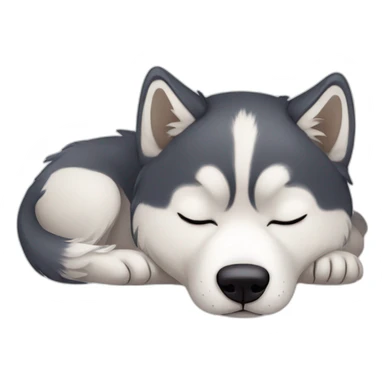 Husky sleeping sticker