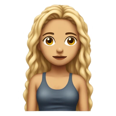Shakira with sad expression sticker