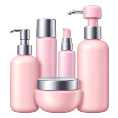 a collection of soft and pink skincare and bright and the color is not too bright sticker