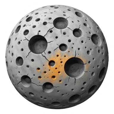 planet with a lot of craters sticker