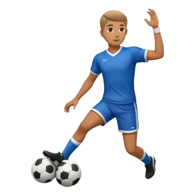 A person playing round football on the field sticker
