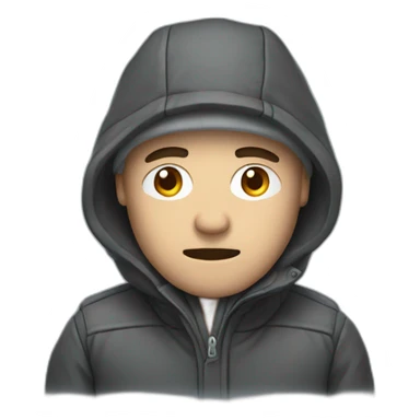 man who is cold sticker