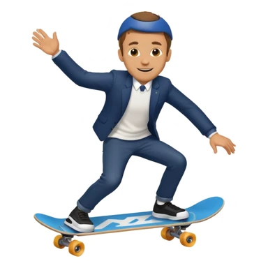 macron riding skate board sticker