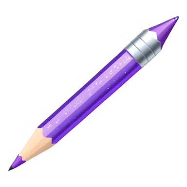 Glitter Purple and Cian pencil hand write  sticker