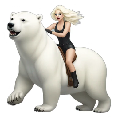 chromatica Lady Gaga riding Polar Bear sticker