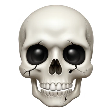 Skeleton face  surprise head blowing sticker
