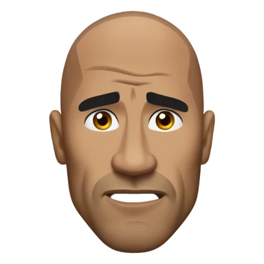 The rock face raising his eyebrow sticker