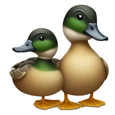 Two ducks hugging  sticker
