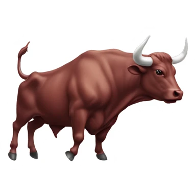 light maroon bull head charging up sticker