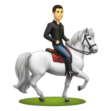 Cristiano ronaldo sur un cheval sticker