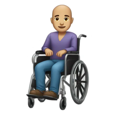 balding mexican man on a wheelchair sticker