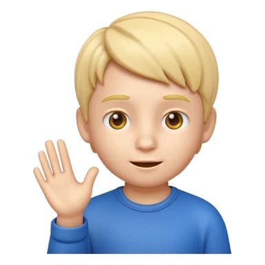 3D imoji of  The little boy who is a magic designer, he is a graphic designer, he should not be holding anything  sticker