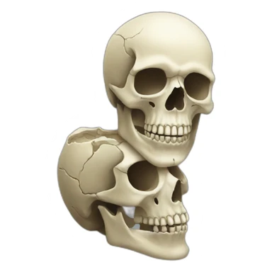 Skull death sticker