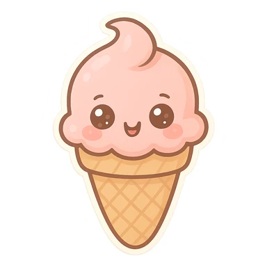 Ice cream cone sticker
