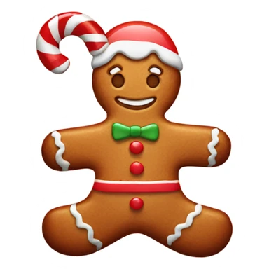 Gingerbread with candy cane sticker