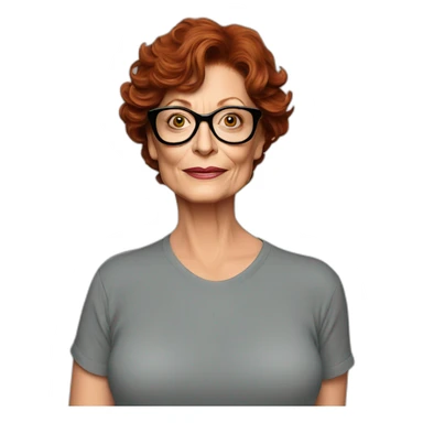actor susan sarandon cartoon wearing tee sticker