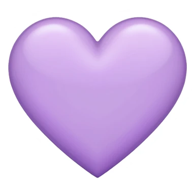 A light purple heart emoji that has the same shape as a normal heart emoji sticker