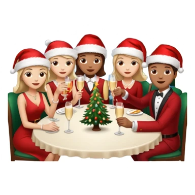 Friends Christmas dinner sticker