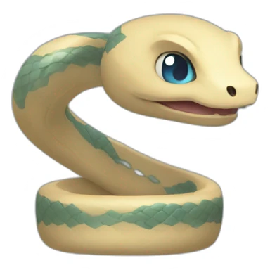 snake blue and beige mad pokemon sticker