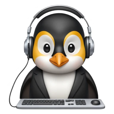 penguin is doing a hack sticker
