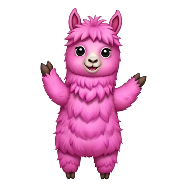 cute pink llama dancing sticker