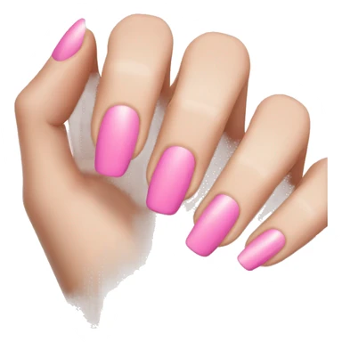 pink manicure sticker