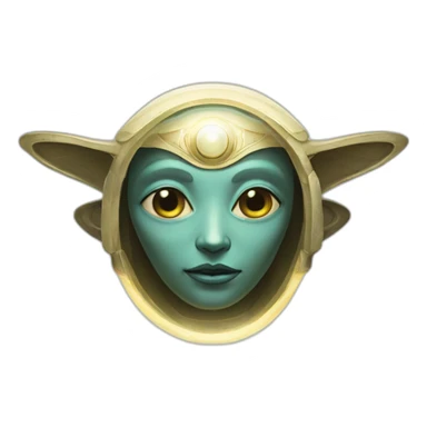 holy ancient alien with halo sticker