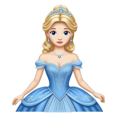 Cinderella in blue princess ball gown sticker