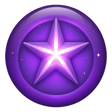 Purple void star that looks ethereal sticker