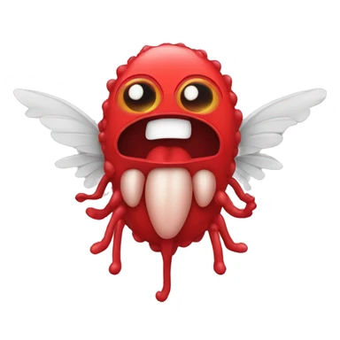 Germ with wings red sticker