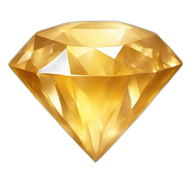 Golden crystal diamond shape sticker