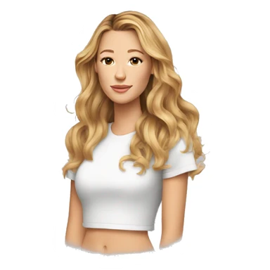 blake lively cartoon wearing tee sticker