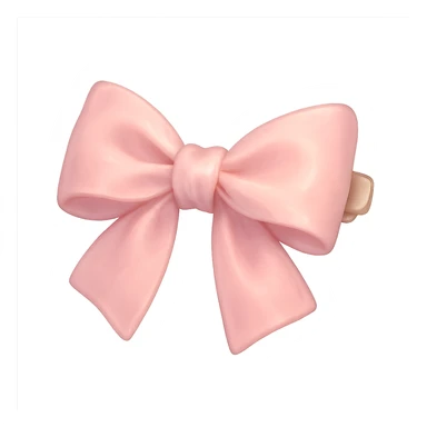 pink bow barrette, soft and dreamy sticker