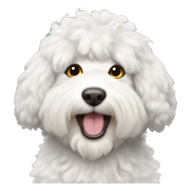 half old English Sheepdog half half cornish rex cat half Gremlin sticker