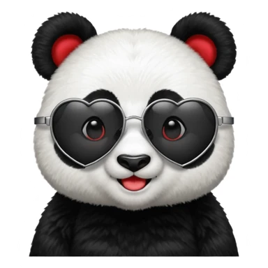 Panda with heart shades glasses sticker
