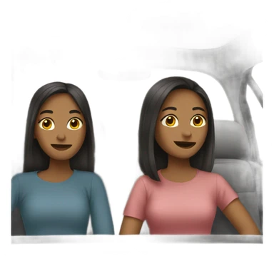 My sisters and me in a car sticker