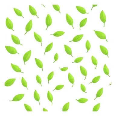 vibrant green summer leaves falling and swirling in a gentle warm breeze sticker