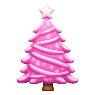 Pink Christmas tree sticker